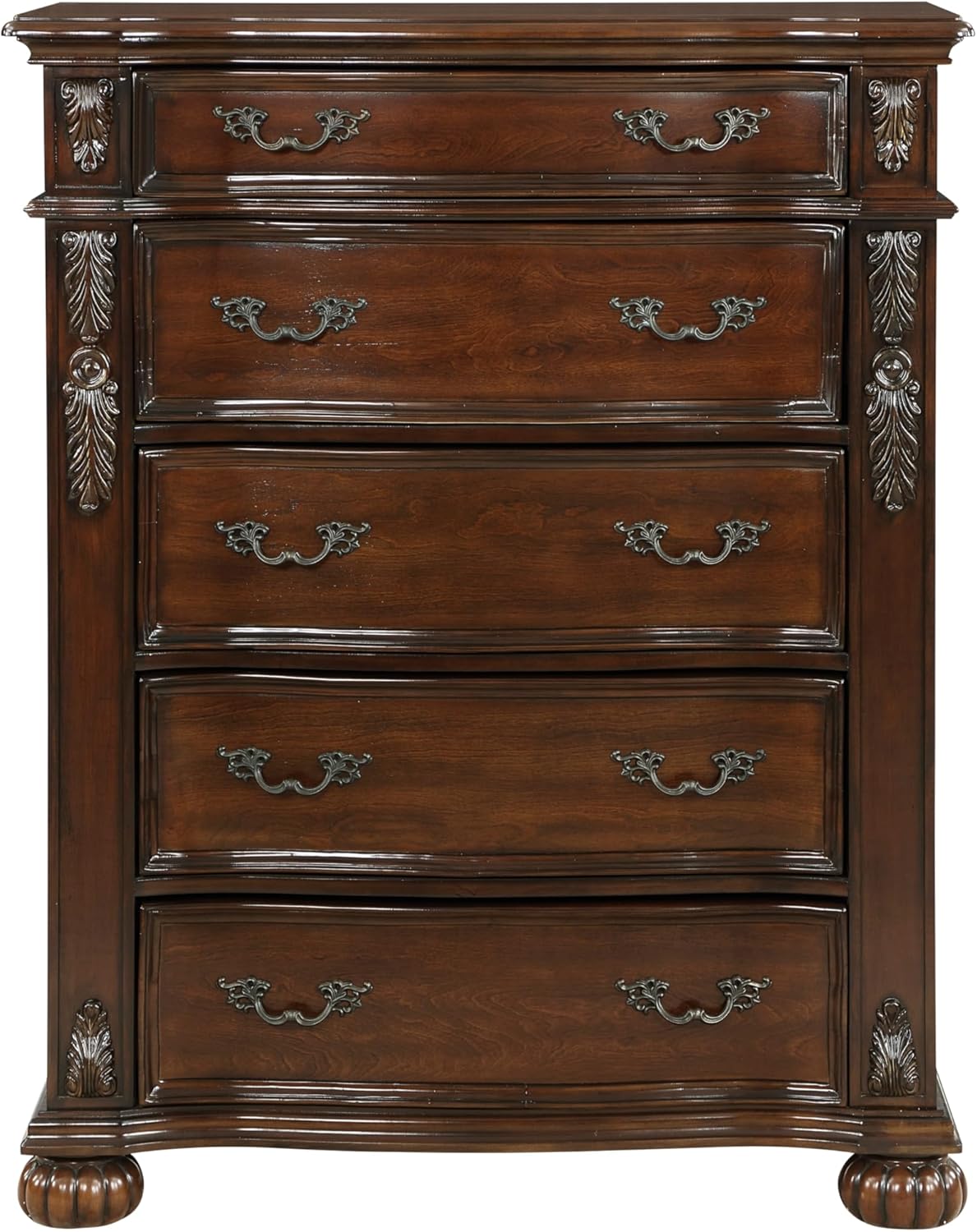 Cherry Finish 5 Drawer Chest N224301