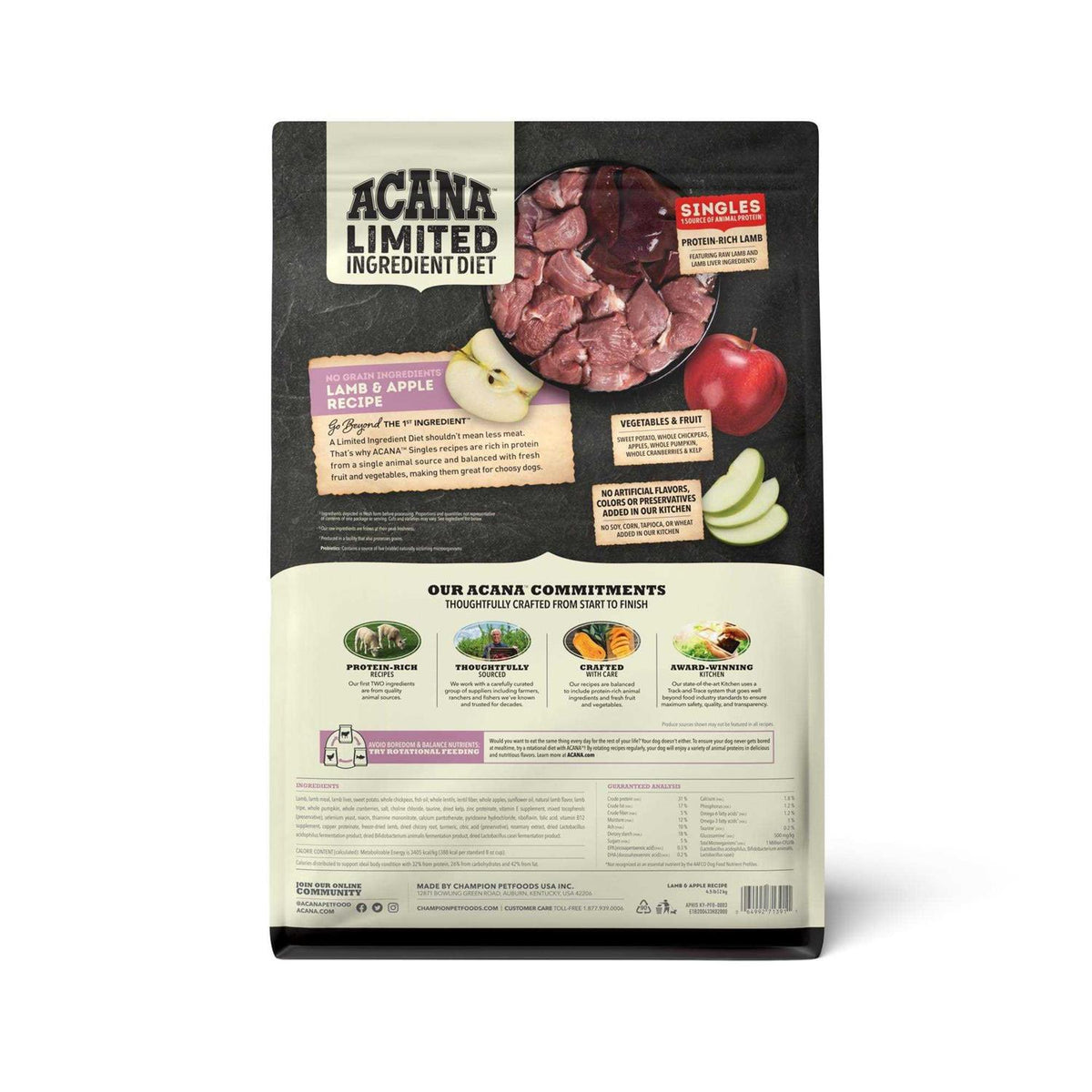 Acana Singles Dry Dog Food K26049