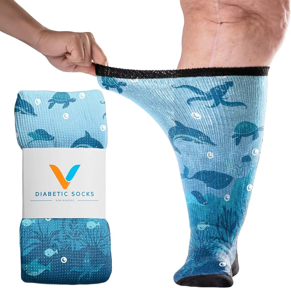Diabetic Socks Non Binding Top Seamless Toe Loose Fit N578320