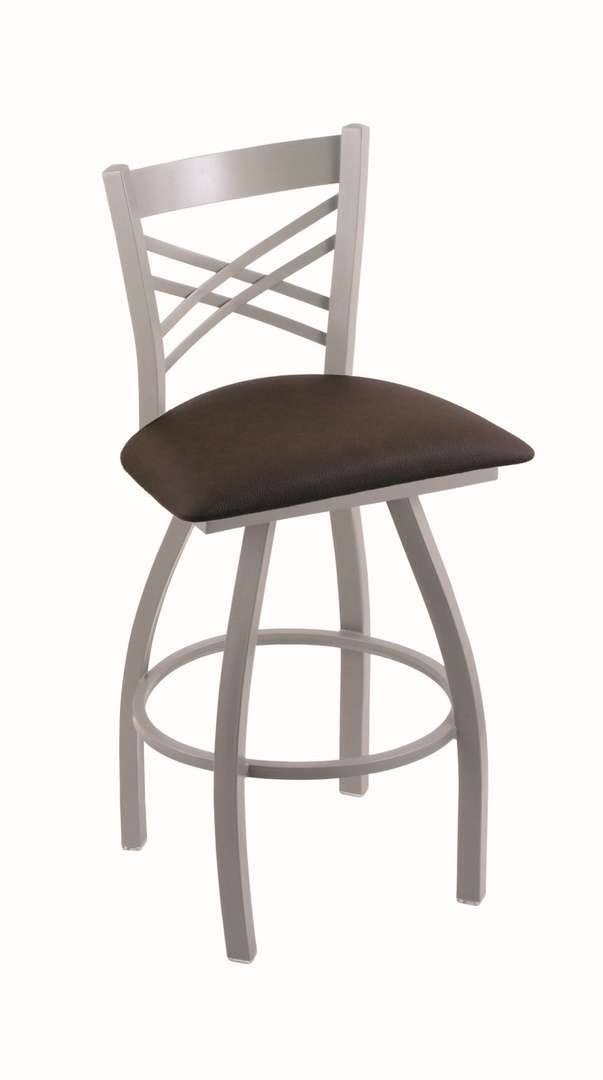 Anodized Nickel Swivel Stool Z404183