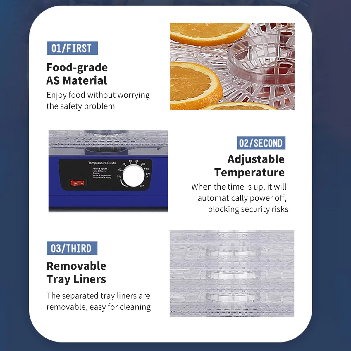 5 Trays Food Dehydrator with Digital Timer Z867