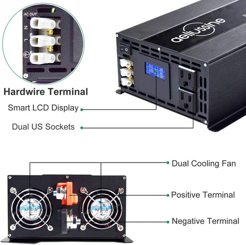 3000 Watt Pure Sine Wave Inverter 48v dc to ac 110v 120v F460