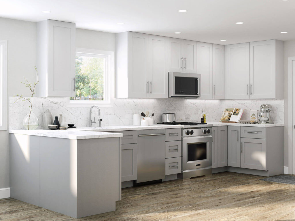 White Shaker Plywood 18 in. x 84 in. x 24 in. Pantry Cabinet D6133