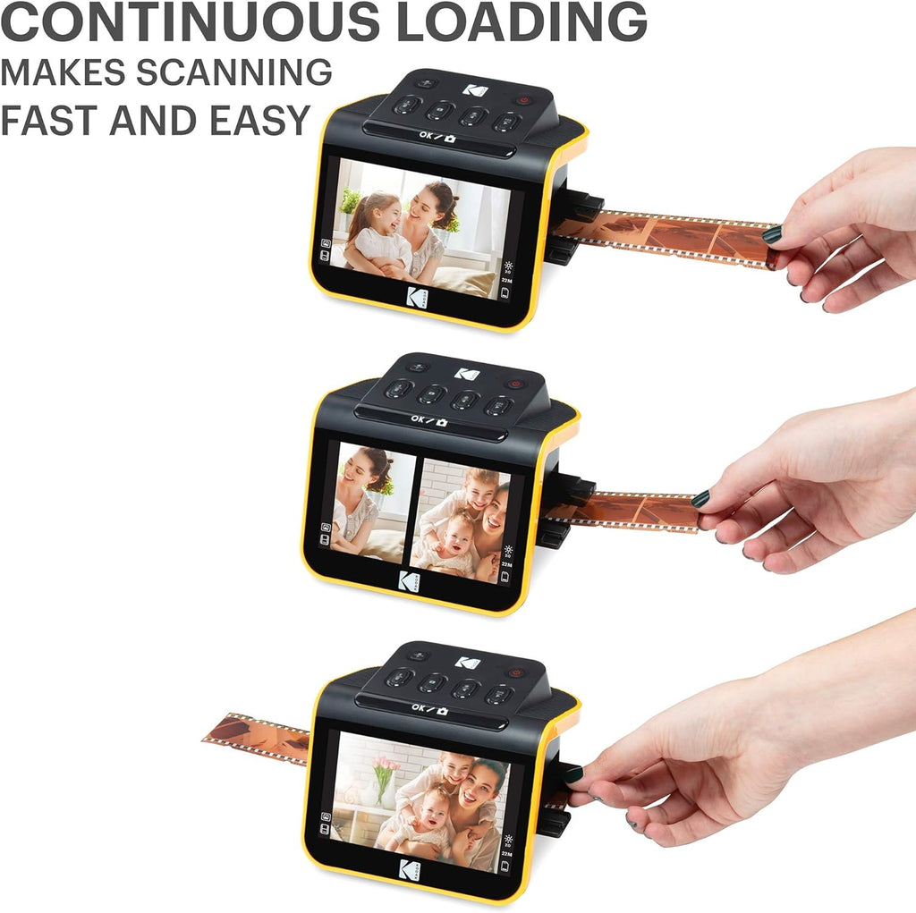 Film and Slide Scanner with 5" LCD Screen, 35mm 126 110 Film Negatives & Slides to 22MP JPEG C7621