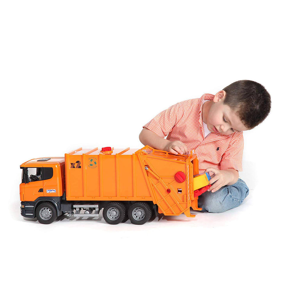 Orange Garbage Truck E759