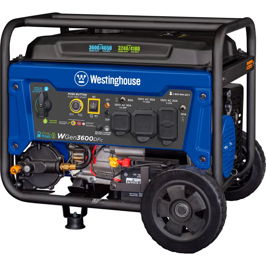4650 Peak Watt Dual Fuel Portable Generator R612627