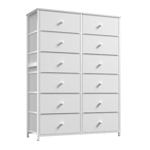 12 Drawer Tall Dresser with Wooden Tabletop F540005