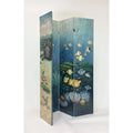 Hand Painted Double Side Screen - Blue B946
