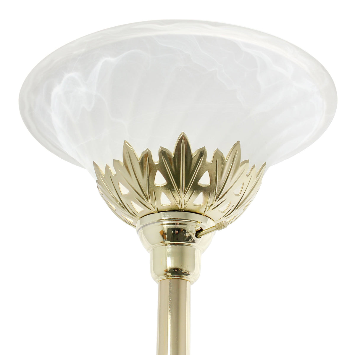 3 Light Floor Lamp with Scalloped Glass Shades B576