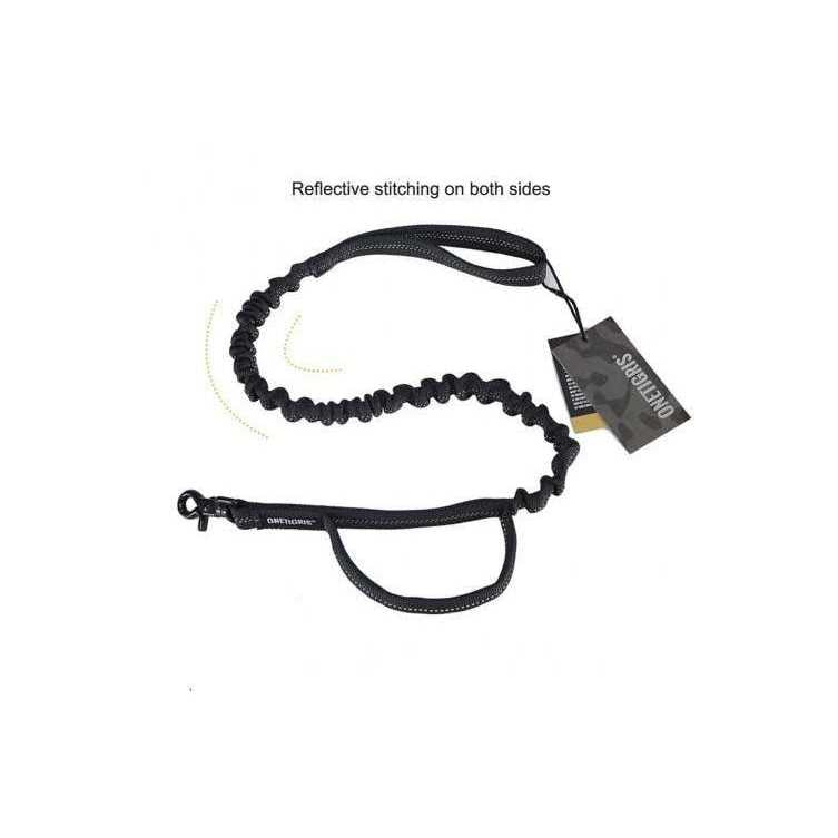 Tactical Dog Training Bungee Leash with 2 Control Handle Quick Release Nylon Leads Rope N75600