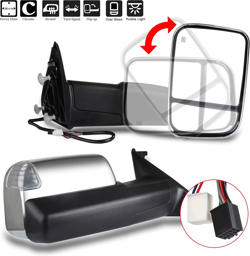 Towing Mirrors with Power Heated Turn Signal Light Z522