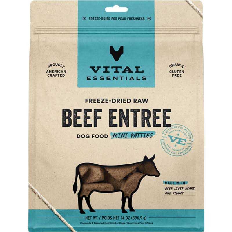 Beef Entree Patties Freeze-Dried Raw Dog Food N22666