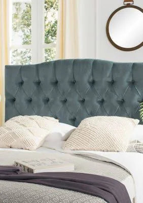 Blue Tufted King Headboard Y3245