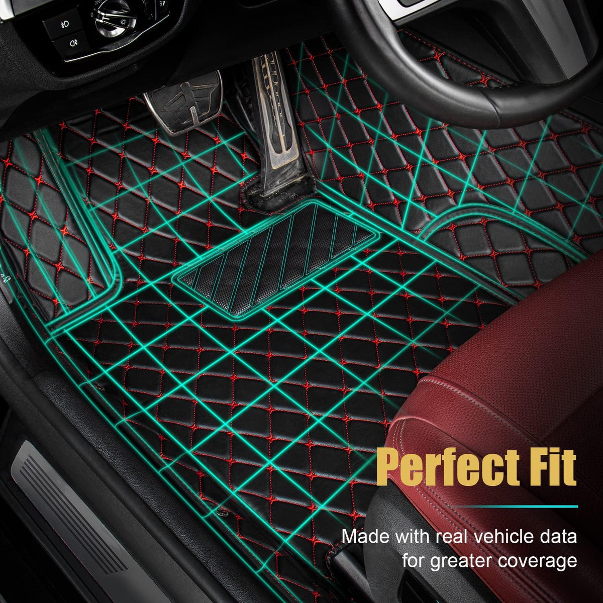 Leather Custom Floor Mats for Toyota Camry W376