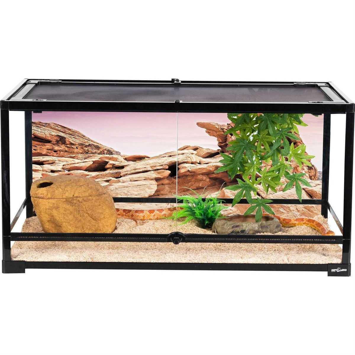 Double Hinge Door Reptile Glass Terrarium Tank H7317
