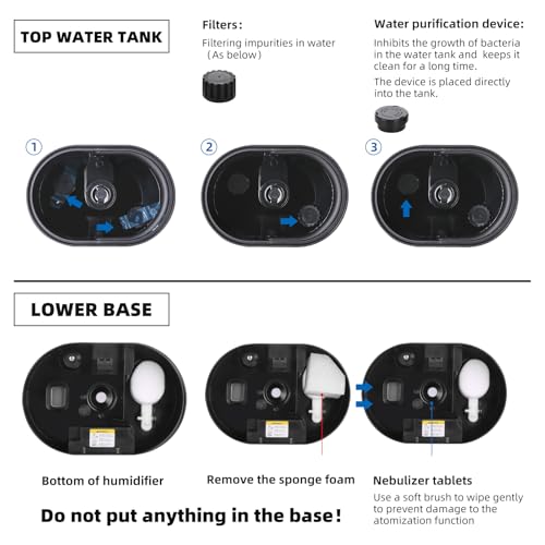 6L Cool and Warm Humidifiers Black O210
