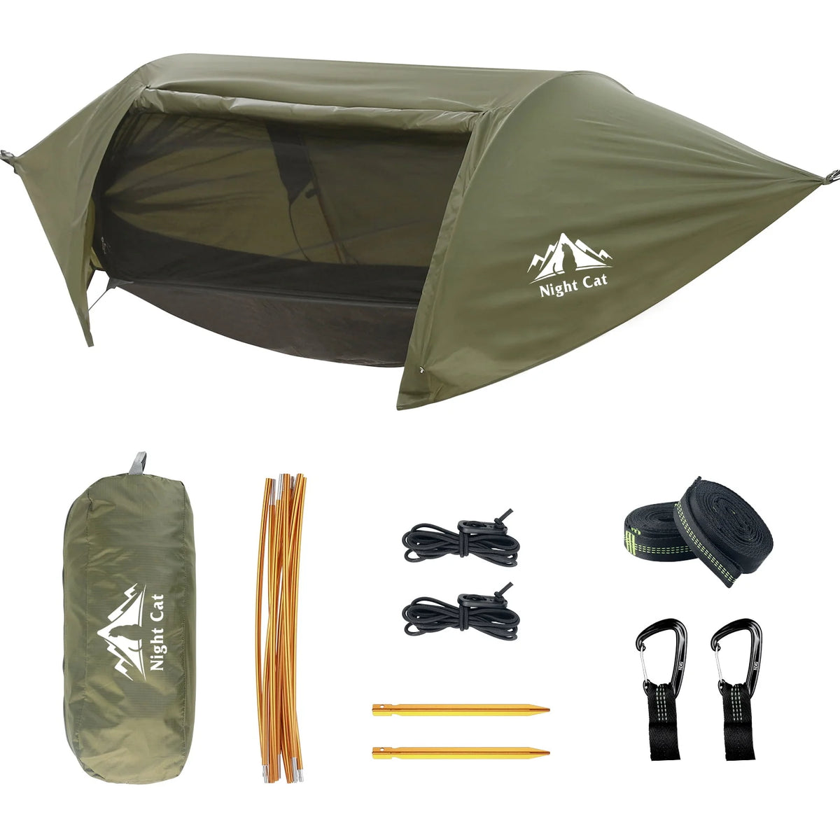 Camping Hammock Tent with Mosquito Net and Rain Fly Q4581