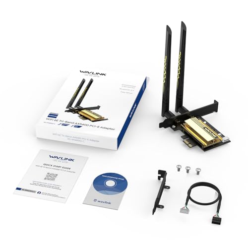 PCIe WiFi 6E Tri-Band AX5400 Wireless Network Card with Bluetooth 5.3 P59901