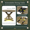 5 Piece Extendable Dining Table Set with 4 Upholstered Chairs X768
