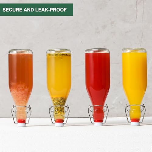 8 Pack 8.5oz Flip Top Glass Bottles Y907