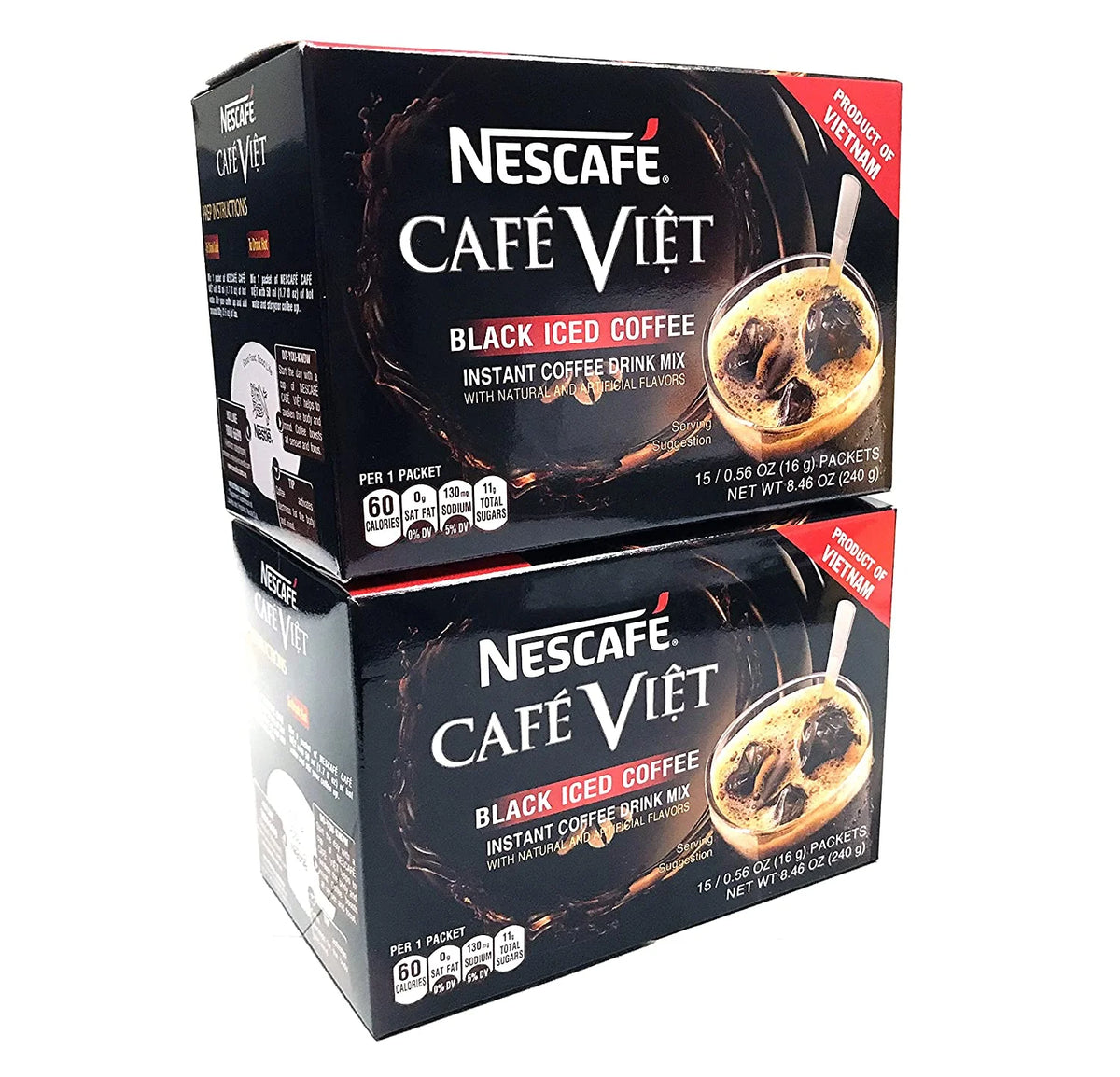 Black Iced Coffee Instant Coffee 15 Packets X 2 Packs B5630