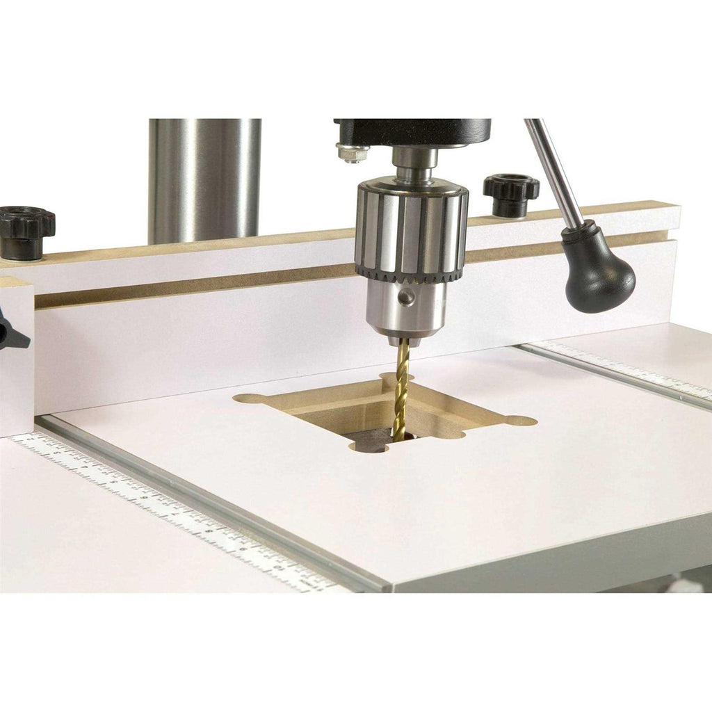 24 in. x 12 in. Drill Press Table with Adjustable Fence and Stop Block Y6788
