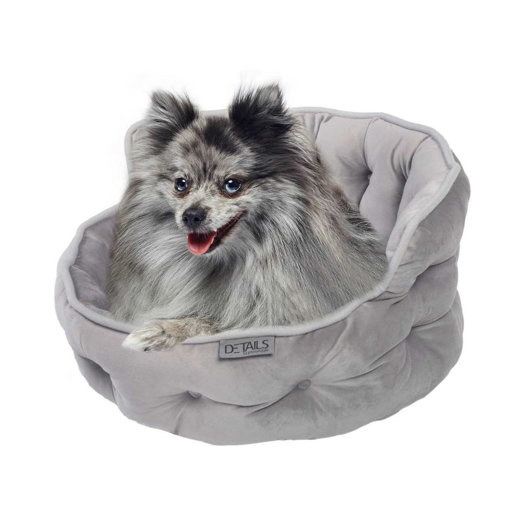 Mini Tufted Velvet Round Cuddler Pet Bed Q961668