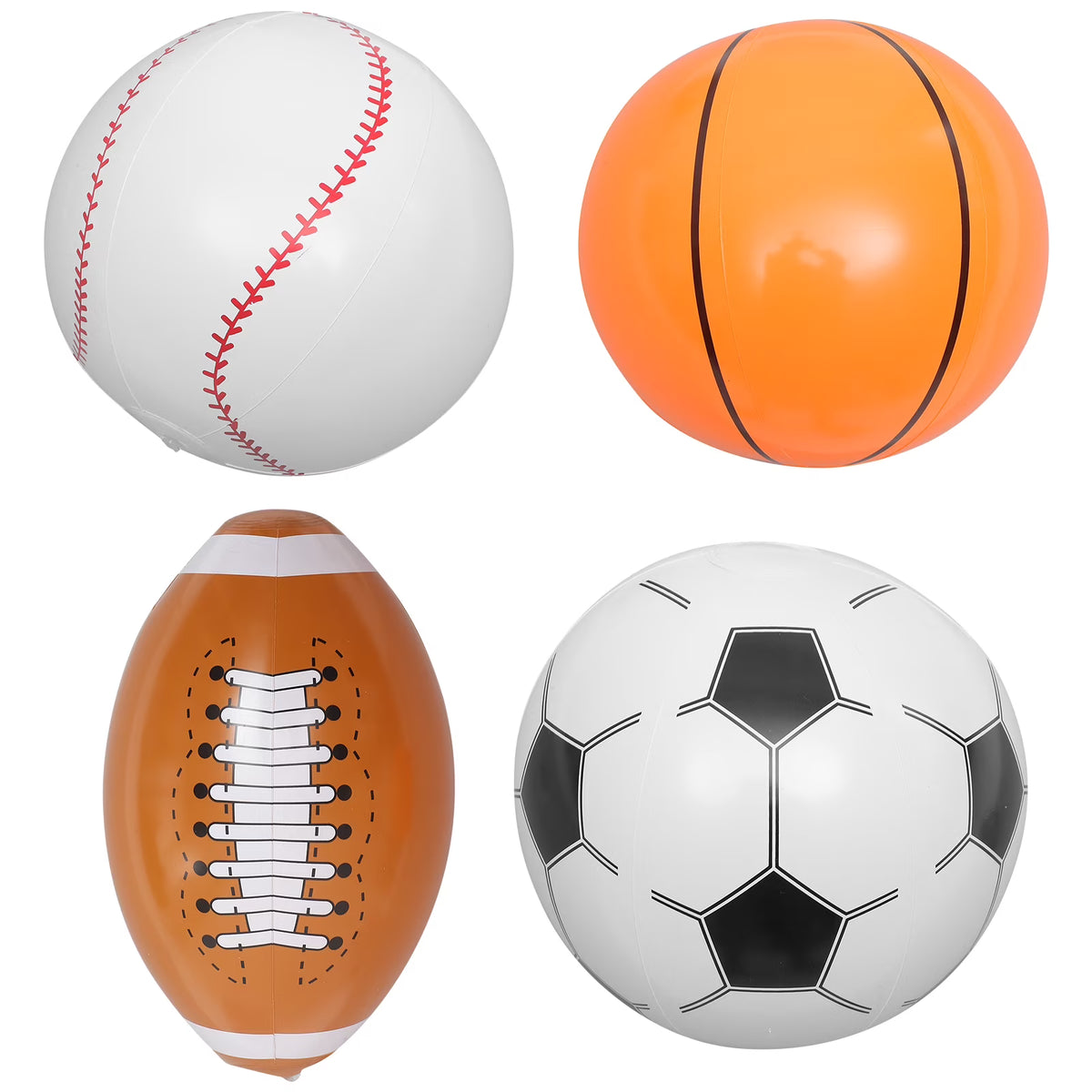 4 Pcs Inflatable Beach Ball Toys T726108