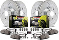 Carbon Fiber Brake Pads with Drilled & Slotted Brake Rotors Kit T301