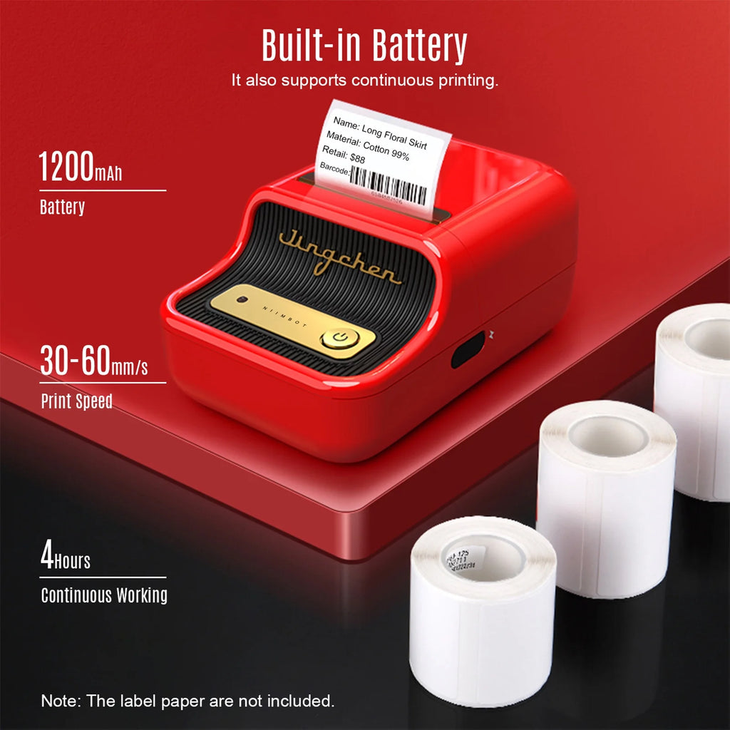 Wireless BT Thermal Label Printer H752