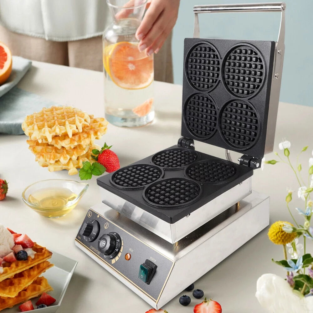 1750W Nonstick Electric Mini Round Waffle Maker U155413