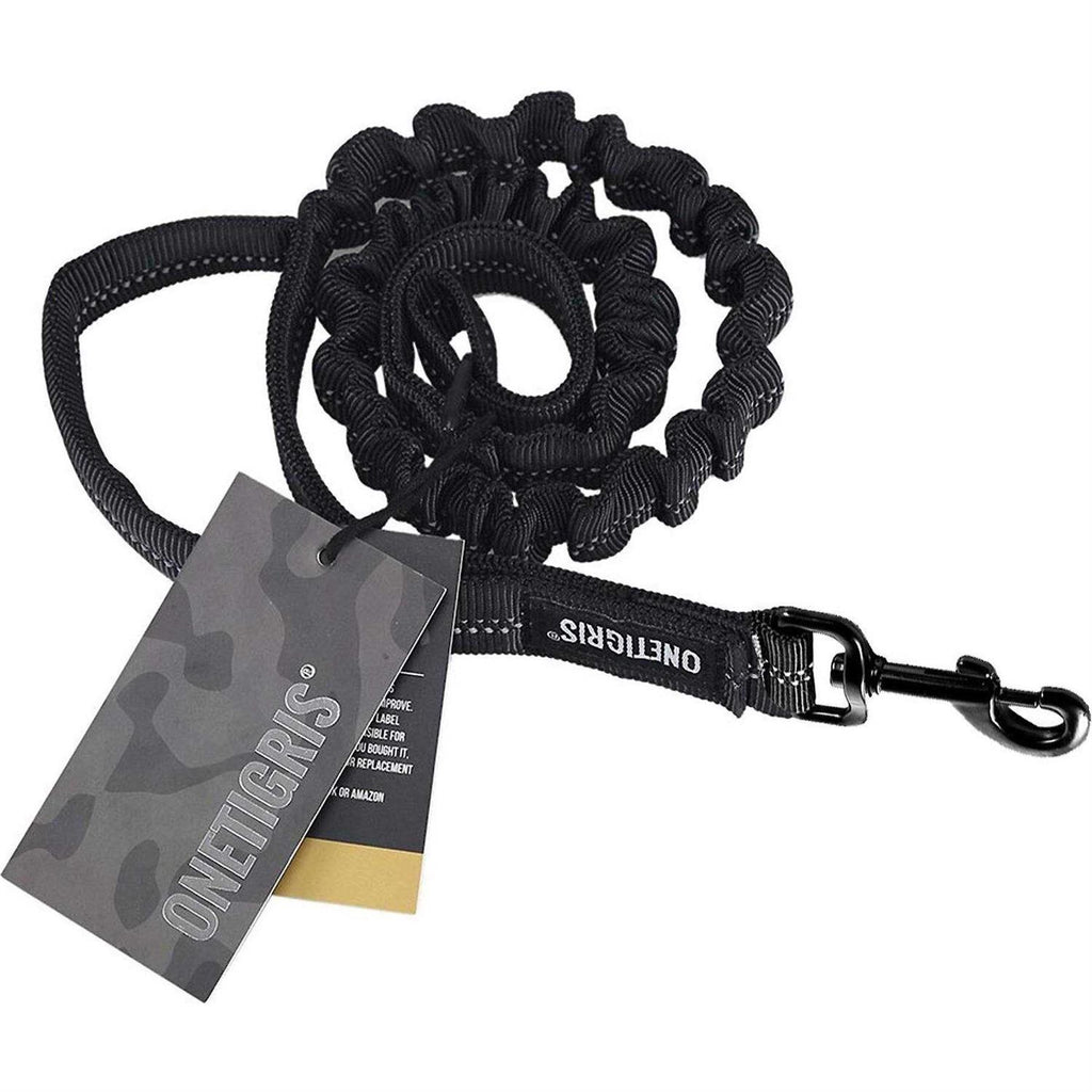 Tactical Dog Training Bungee Leash with 2 Control Handle Quick Release Nylon Leads Rope N75600