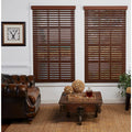 Dark Oak 2 in. Cordless Faux Wood Blind 54.25 in. W x 72 in. L E9200