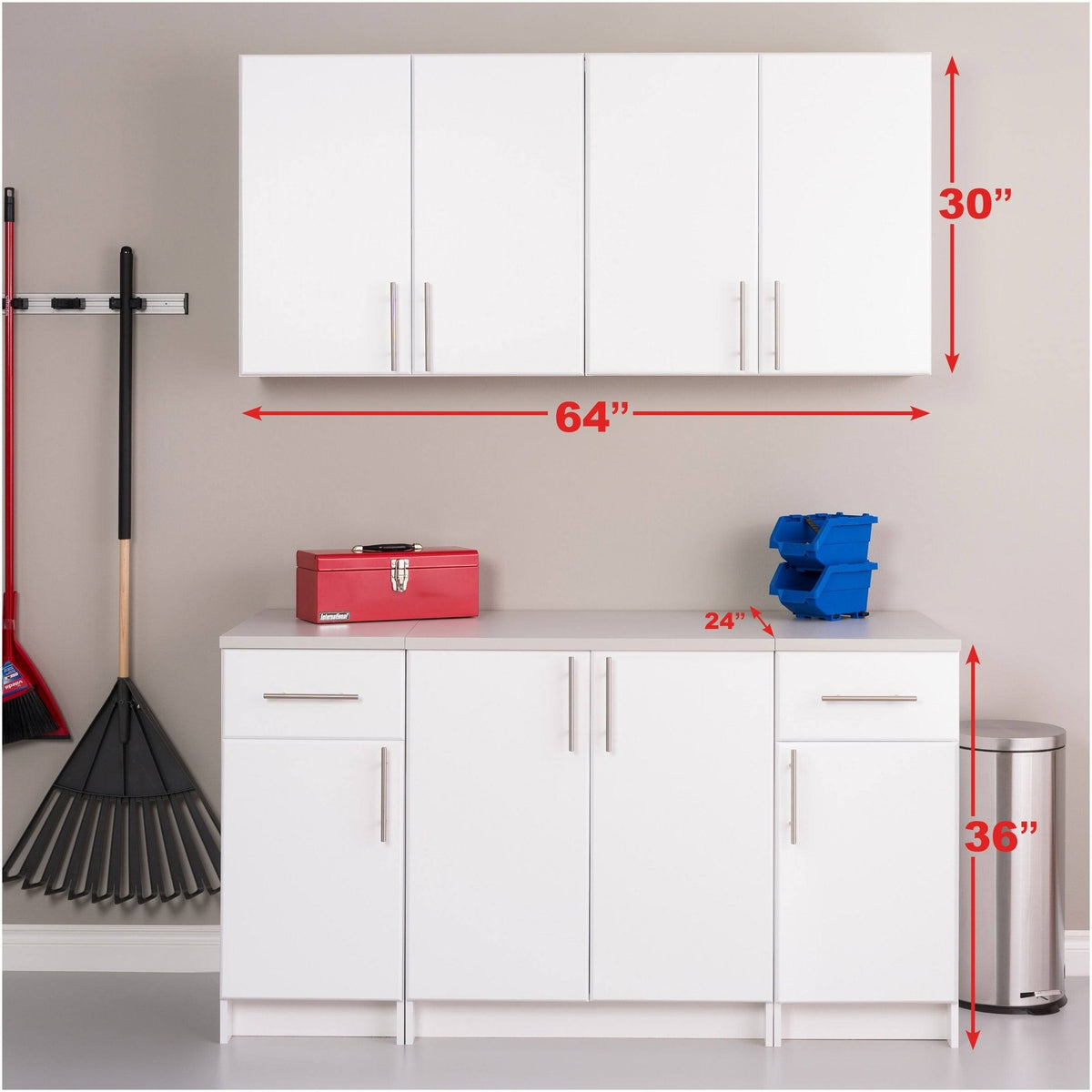 5 PC Black Storage Cabinet Set J8649