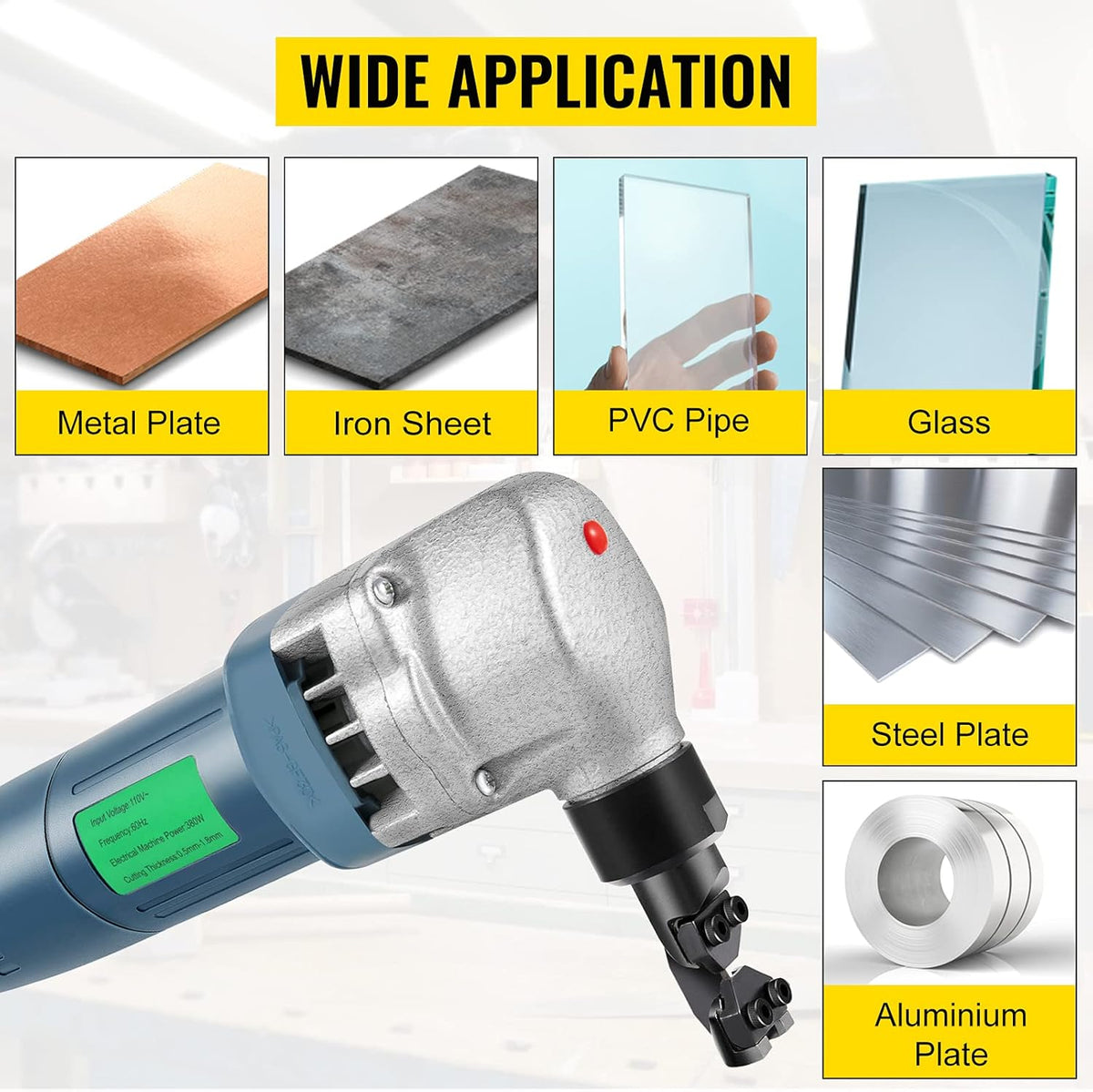 380W Electric Metal Nibbler Cutter with Storage Case K70146