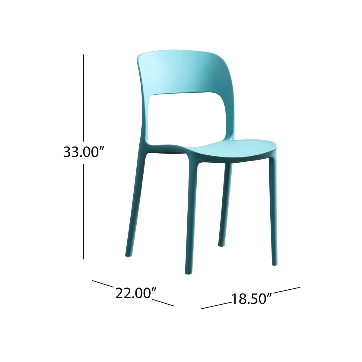 Plastic Stacking Dining Chairs Set of 4 I7407