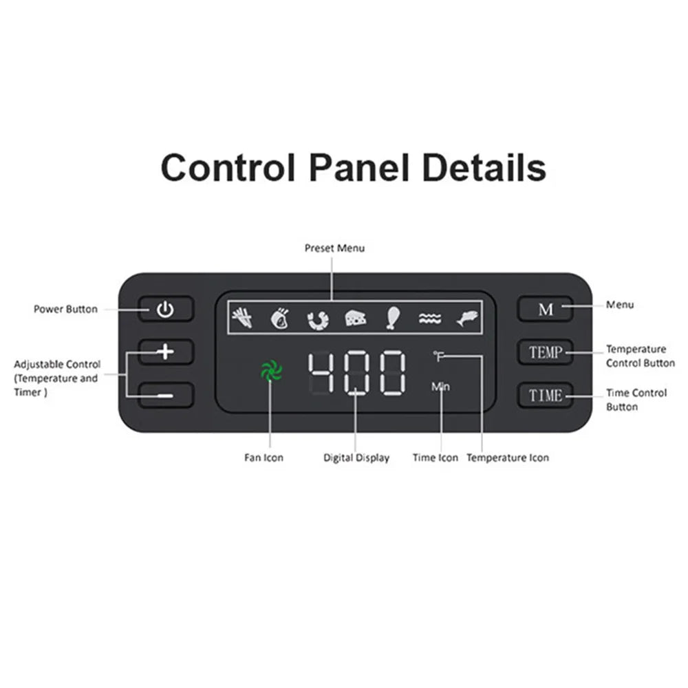 6 Quart 7-In-1 Digital Air Fryer Oven T4081