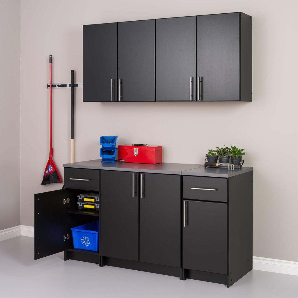 5 PC Black Storage Cabinet Set J8649