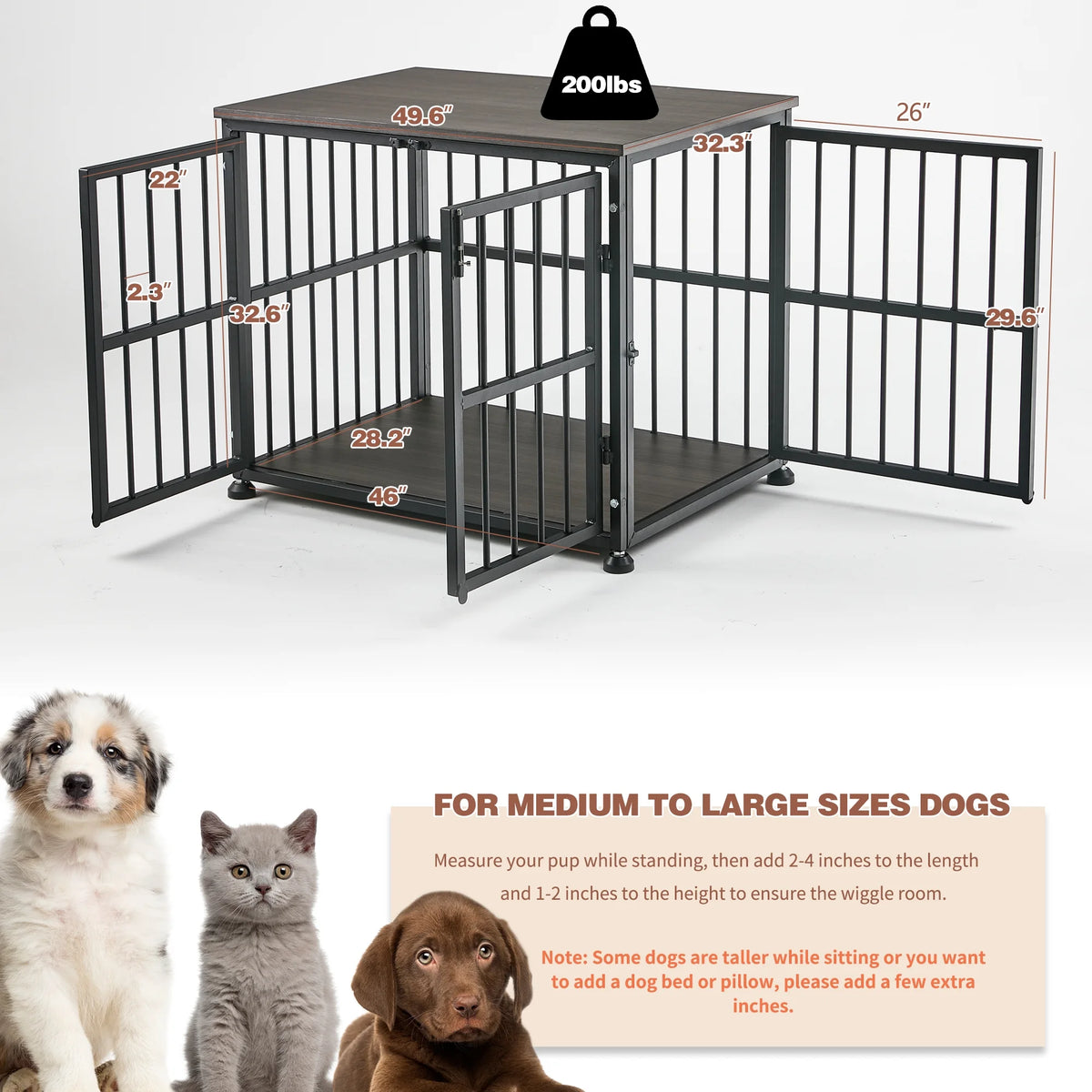 48Inch Heavy Duty Wooden Dog Crate N30048