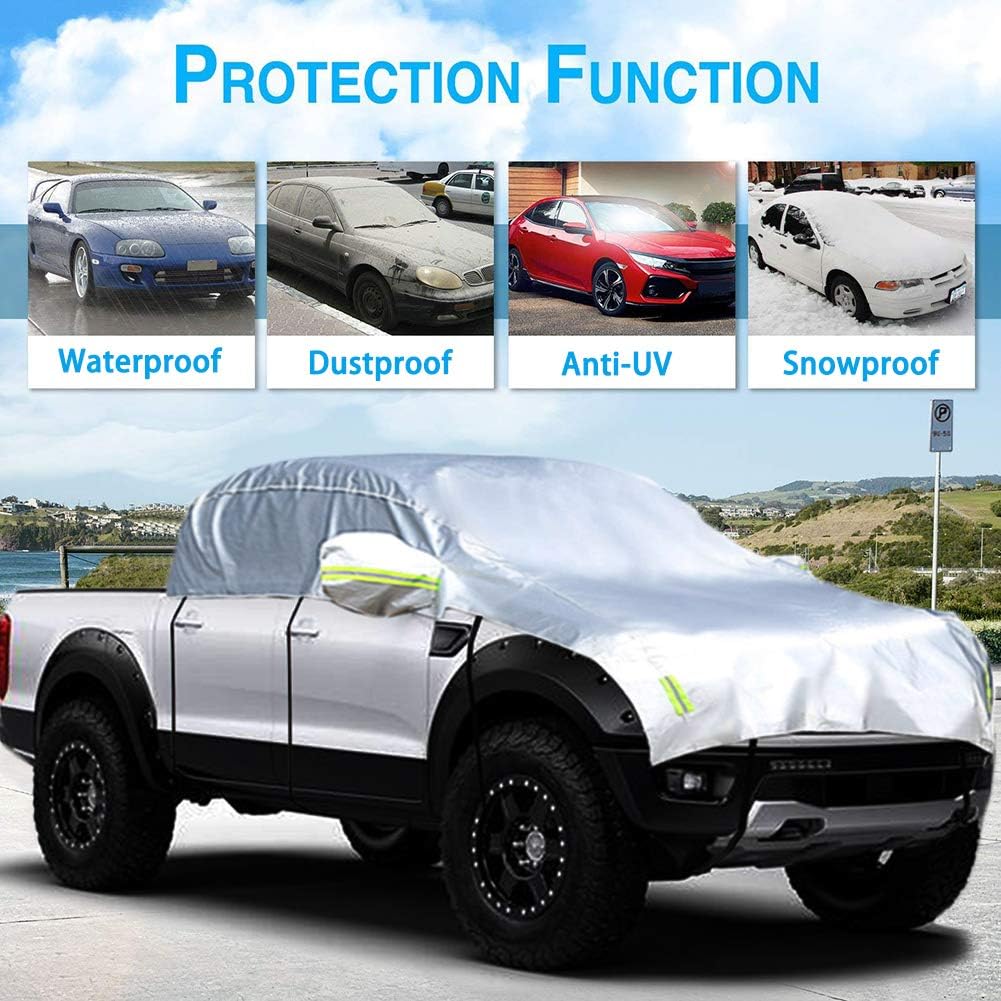 Half Car Cover Waterproof 210D Oxford Fabric X505615