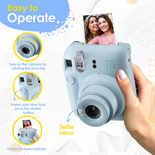 Lilac Purple Instant Camera with 60 Sheets Instant Film Bundle V7737