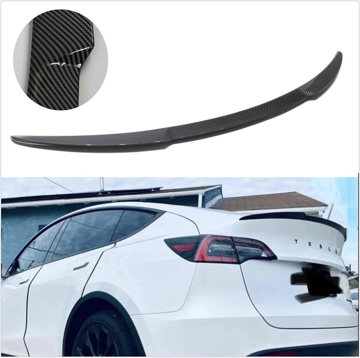 Carbon Fiber Style Trunk Spoiler Pack of 2 U688