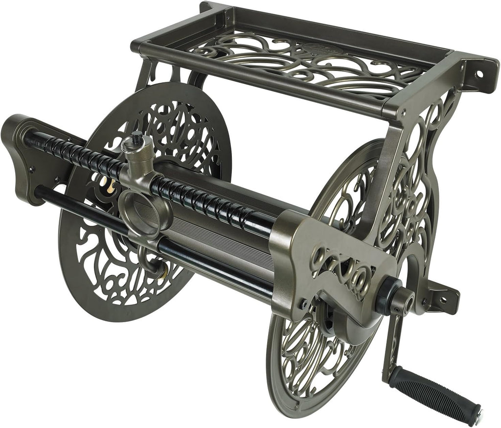 Cast Aluminum Wall Mount Garden Hose Reel X493874