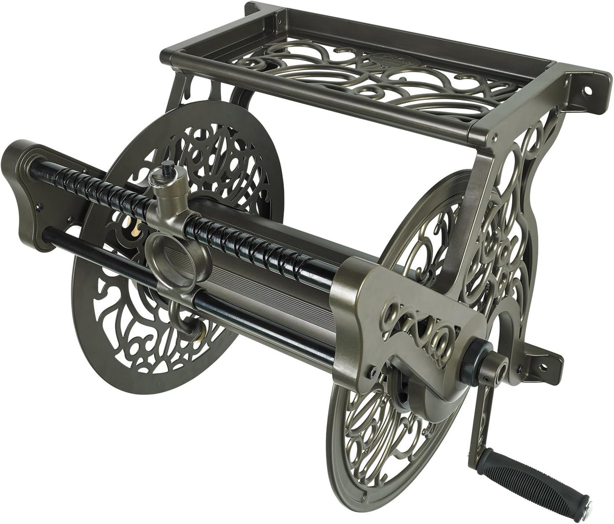Cast Aluminum Wall Mount Garden Hose Reel X493874