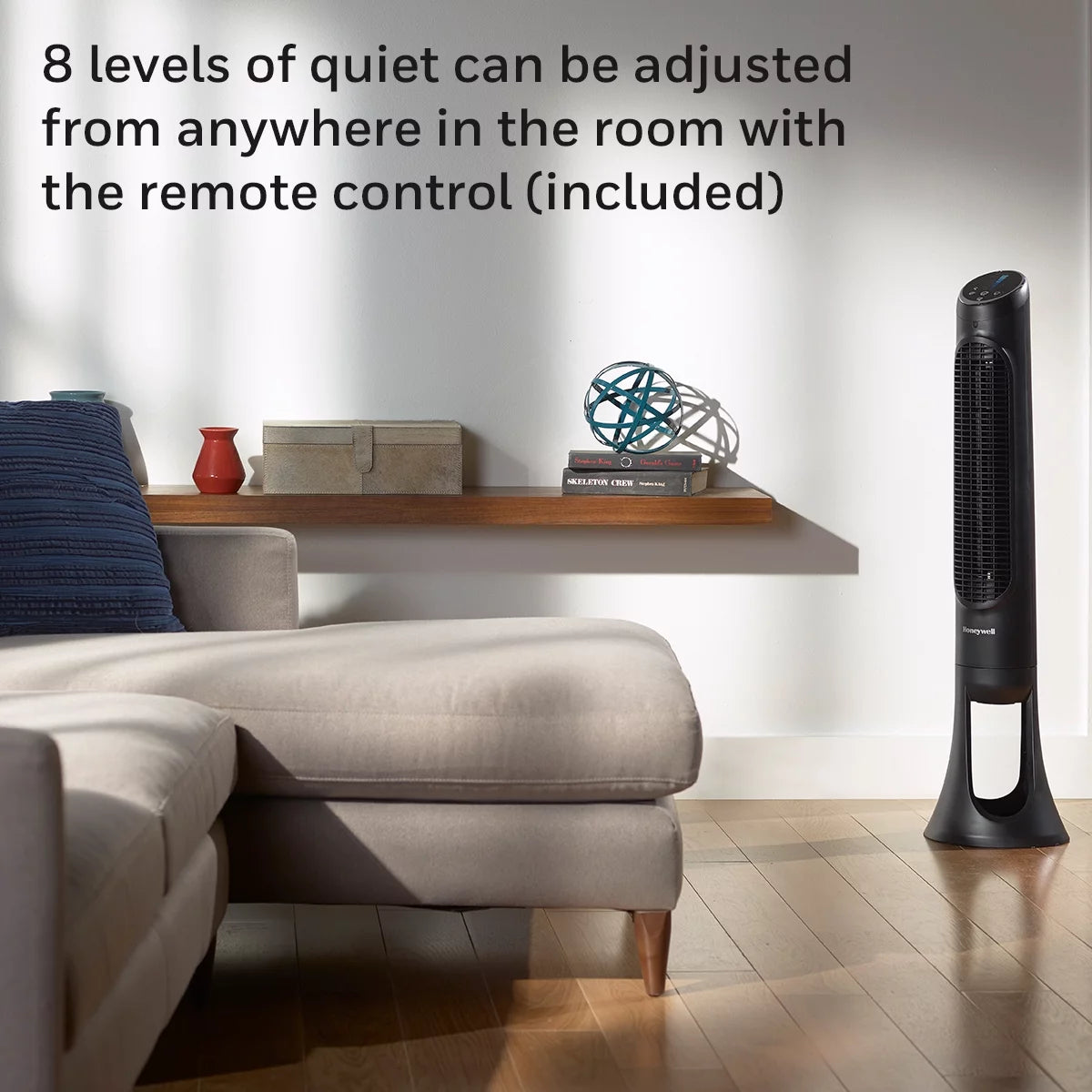 Black Oscillating Electric Tower Stand Fan F619