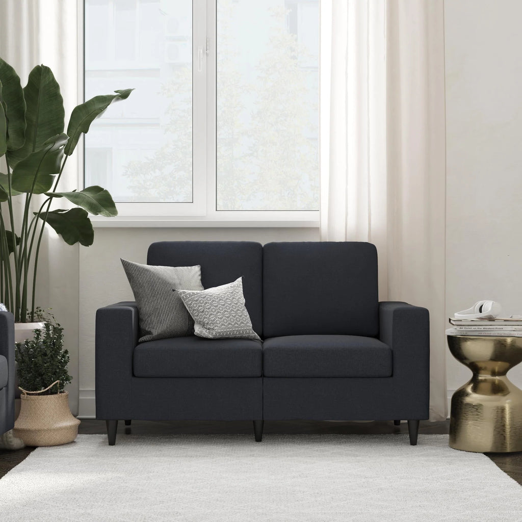 Gray Linen 2 Seater Sofa Q915386