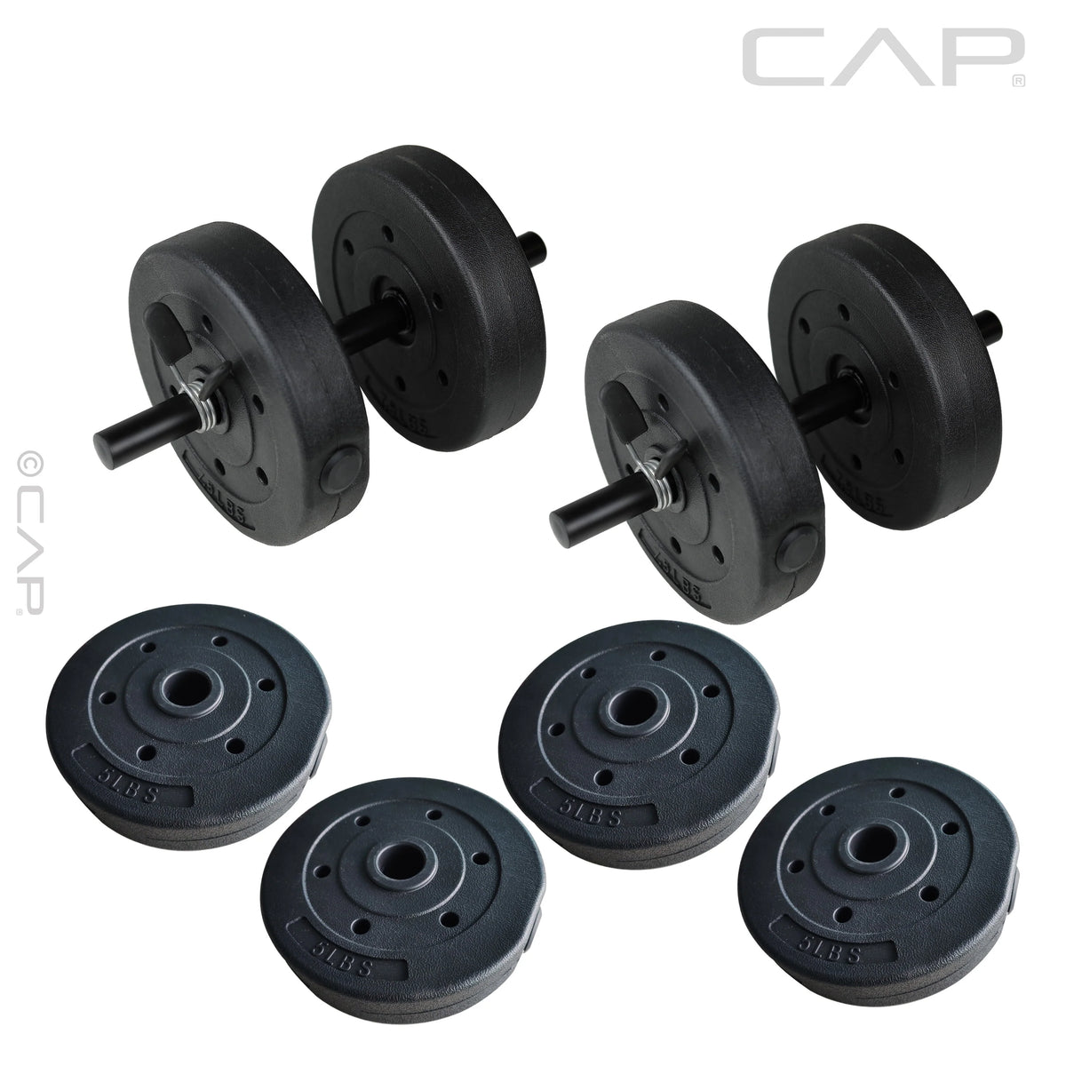Flat Weight Bench & 50 lb Adjustable Dumbbell Set E5466