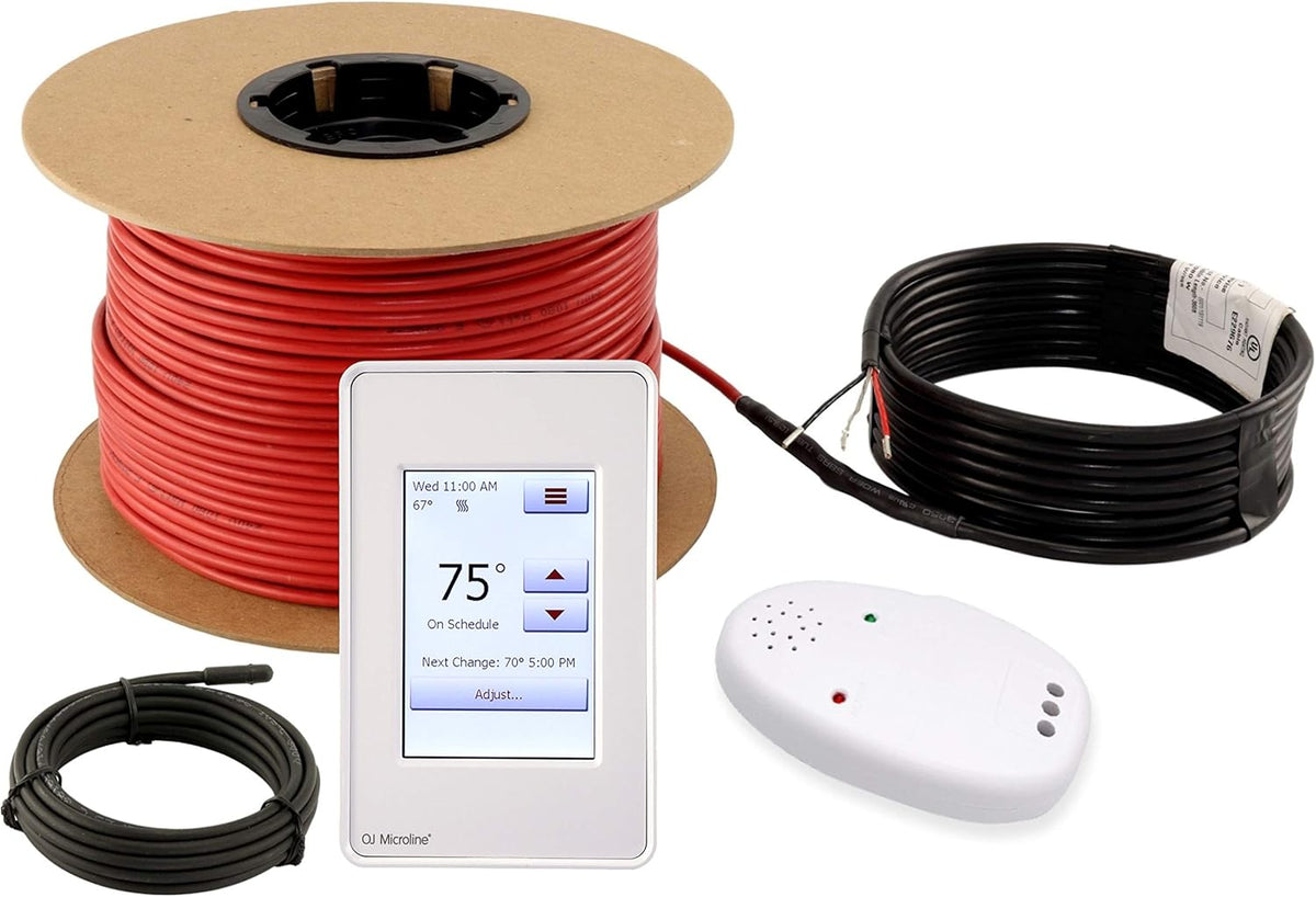 20 Sqft Electric Radiant Floor Heating System with Programmable Touch Thermostat X7452