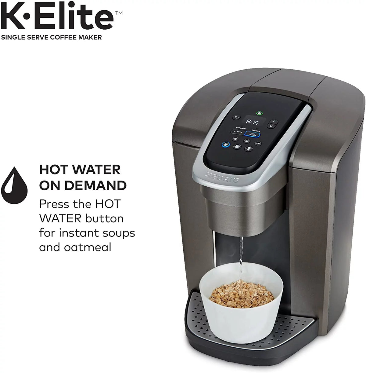 Brushed Slate Single Serve K-Cup Pod Coffee Maker V23584