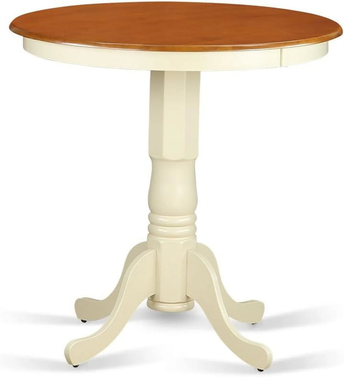 5 Piece Counter Height Dining Table Set with Round Wooden Table and 4 Chairs J946346